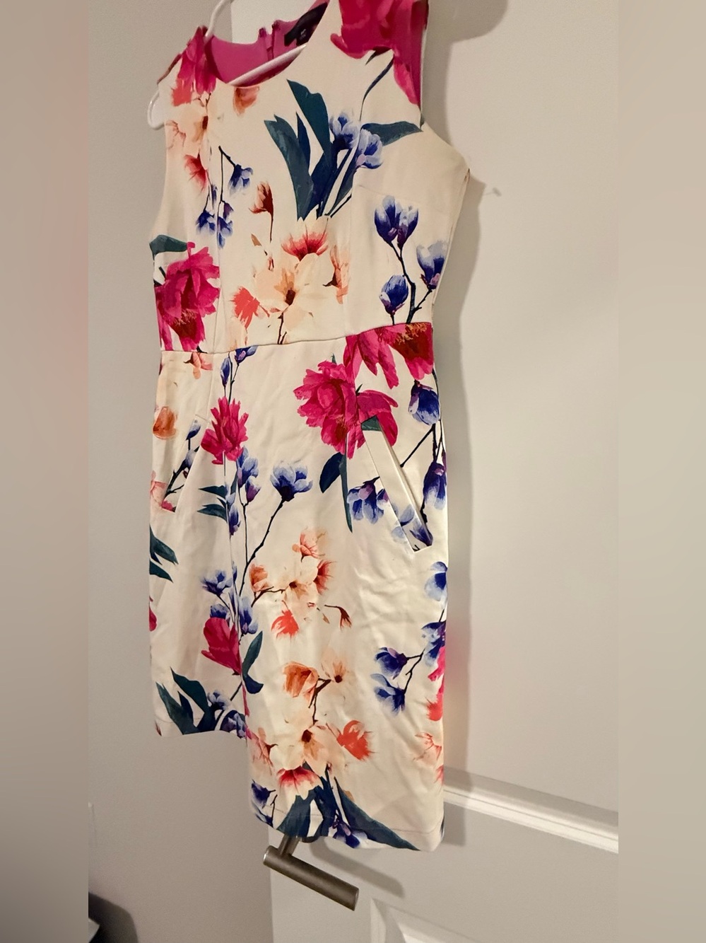 Lands' End Floral Sleeveless Sheath Dress with Pockets🧡 - Picture 5 of 9
